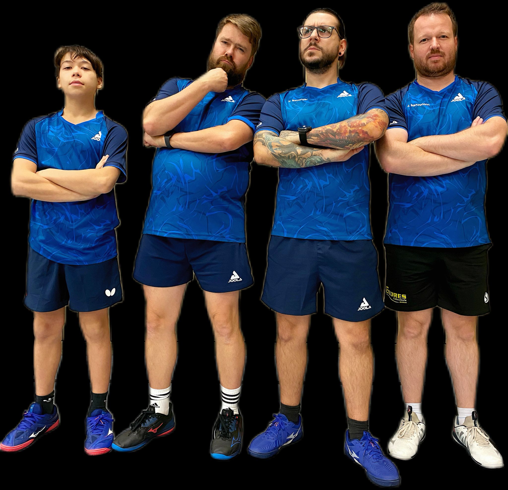 Timo, Uwe S., Uwe B. und Rauchi